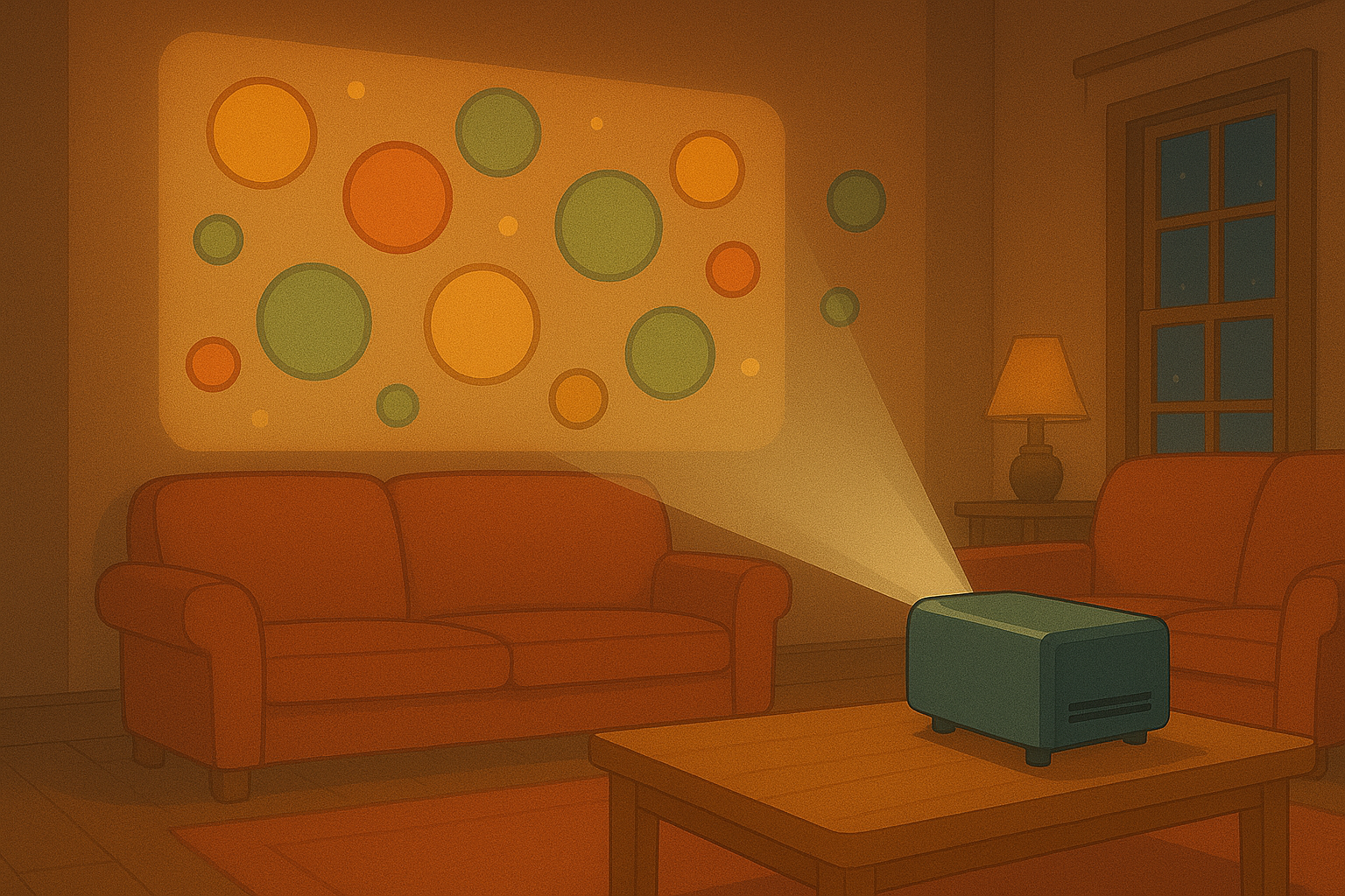 projection options: wall, window & TV setups 🔧✨