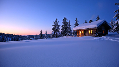 Berglandschaft im Schnee