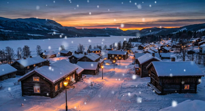 Mountain Village Snowfall